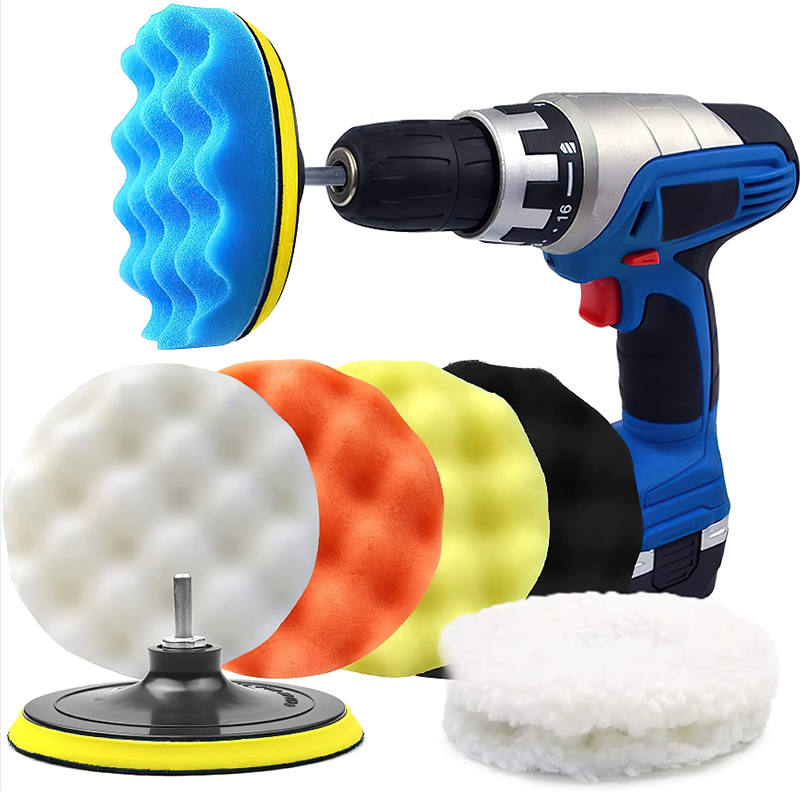 Power Tools List - 8-teiliges 3-7 Zoll Schaumstoff-Polierpad-Set mit Gewinde