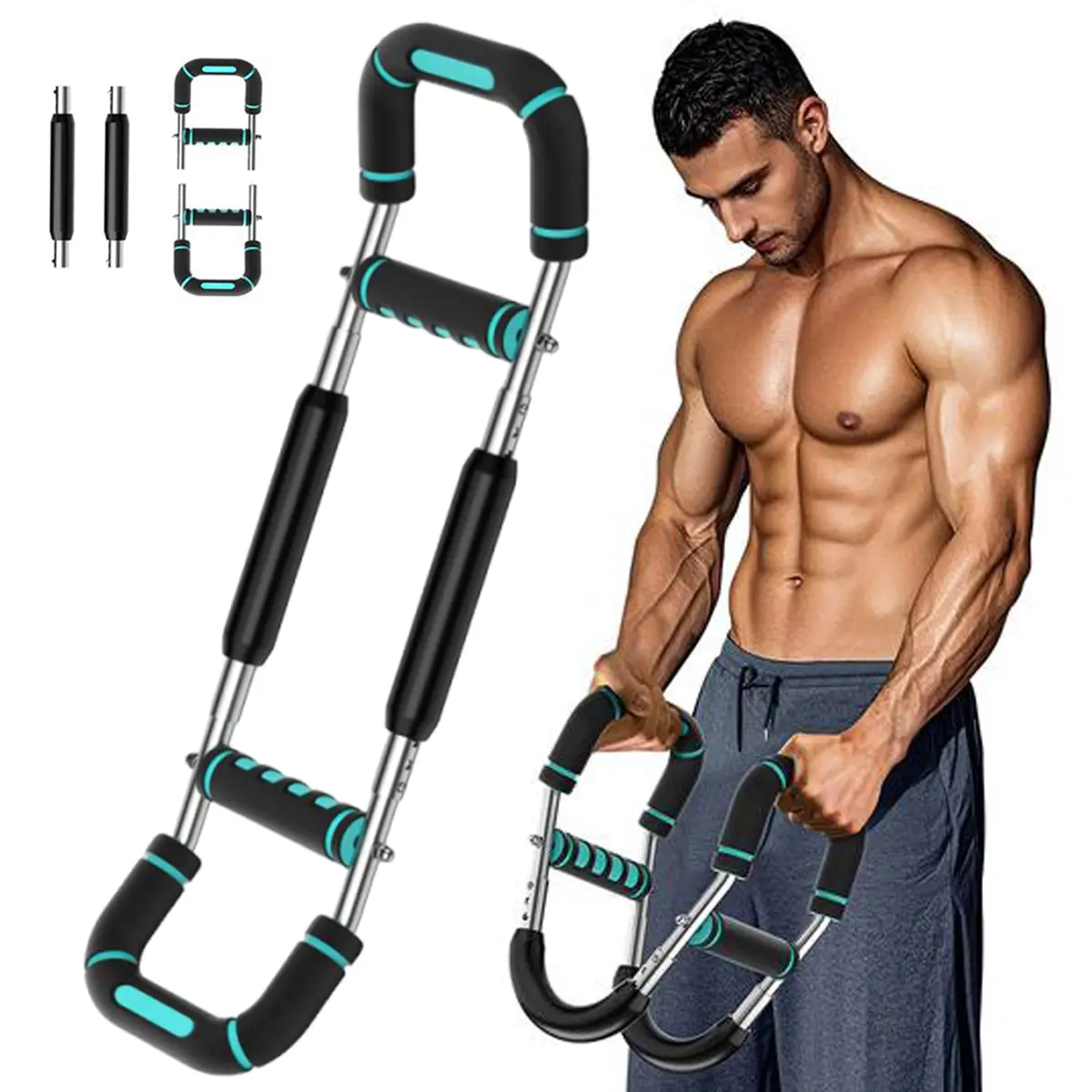 Power Tools Training - Verstellbare Power-Twister-Bar Armtrainer, Brust- und Armkrafttrainingsgerät