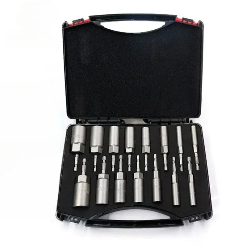 Power Tools List - 5,5mm-19mm Sechskant-Steckschlüssel-Set, Schraubendreher-Griffe, Werkzeuge für Elektroschrauber