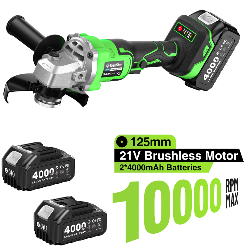 Power Tools List - TaskStar 10000 U/min Winkelschleifer-Set, elektrische bürstenlose
