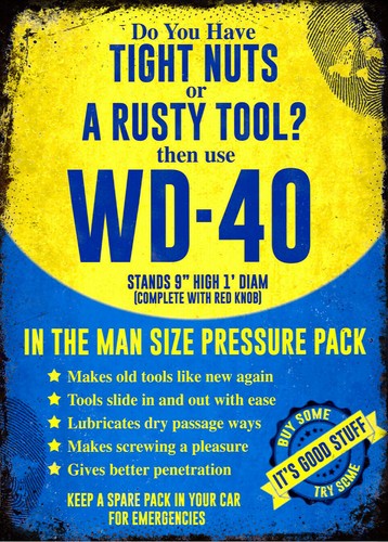 Power Tools Aldi - Vintage Retro WD40 Spray Garage Werkzeug