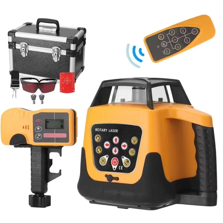 Power Tools Green - Automatisches Rotationslaser-Nivelliergerät 500m Rot Grün Selbstnivellierend