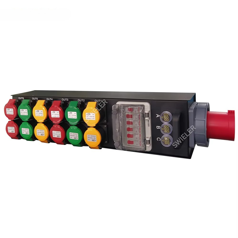 Power Tools Distributor - 112-Kanal tragbare Verteilerbox, wasserdicht, 12 Steckdosen,