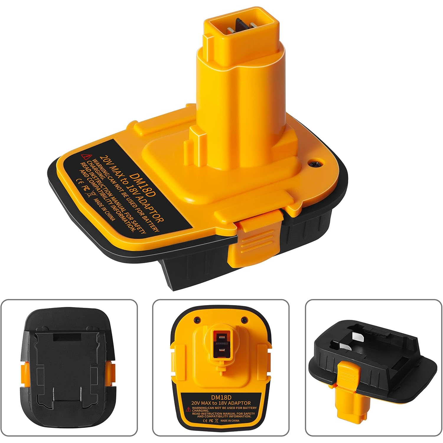 Power Tools Milwaukee - DM18D Akku-Adapter mit USB-Konvertierung für DeWalt