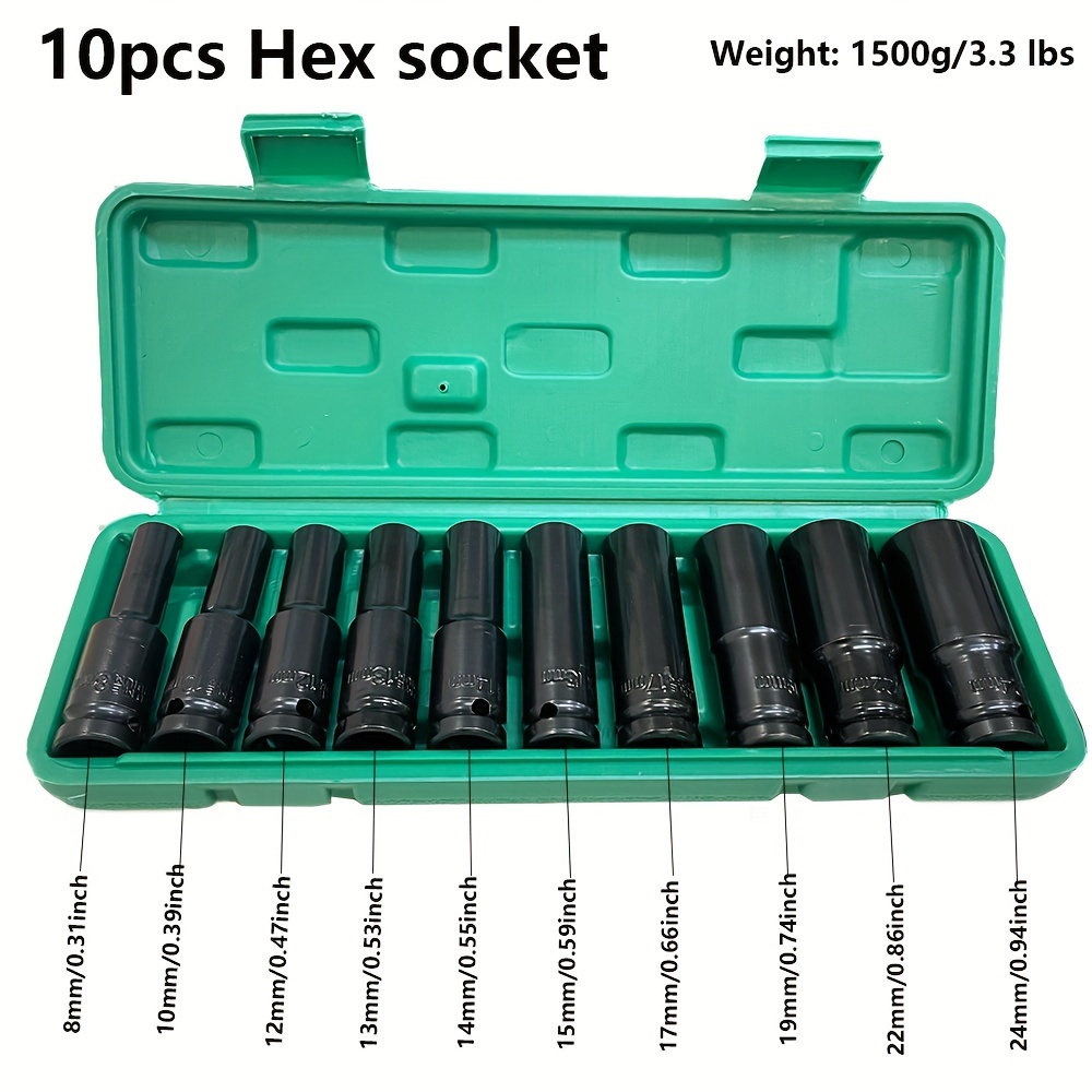 Power Tools List - 10 Stück 1/2 Zoll 8–24 mm