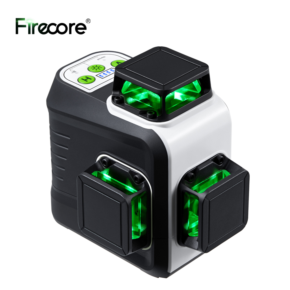 Power Tools Green - FIRECORE 360-Laser-Nivelliergerät, 12 Linien, selbstnivellierend, horizontal