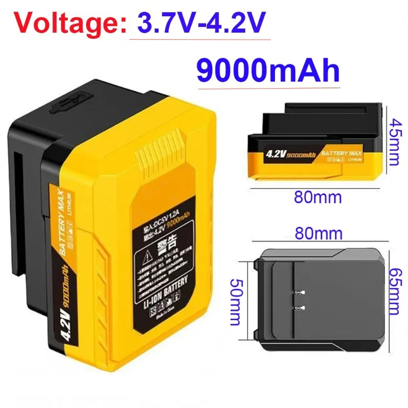 Power Tools Green - Echte Kapazität, 9000 mAh, aufladbarer Laser-Nivellierbatterie