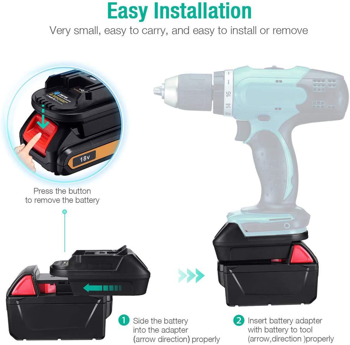 18V Li-Ionen-Akku-Adapter für  – Power Tools Milwaukee Bewertung und Preis